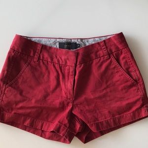 J Crew Red Chino Shorts